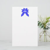 Nummer 1 Moeder Blauwe Lint Briefpapier (Staand voorkant)