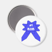Nummer 1 Moeder Blauwe Lint Magneet (Voorkant / Achterkant)