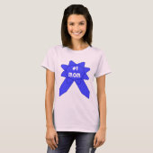 Nummer 1 Moeder Blauwe Lint T-shirt (Voorkant volledig)