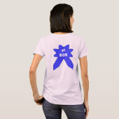 Nummer 1 Moeder Blauwe Lint T-shirt (Achterkant volledig)
