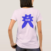 Nummer 1 Moeder Blauwe Lint T-shirt (Achterkant)