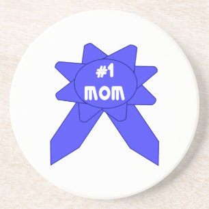 Nummer 1 Moeder Blauwe Lint Zandsteen Onderzetter