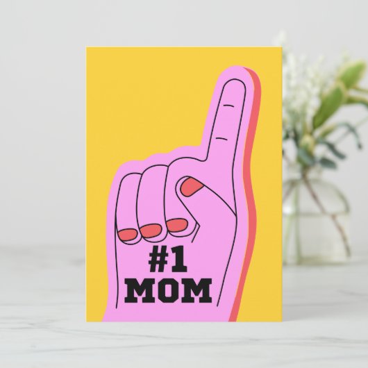 NUMMER 1 MOM FEESTDAGENKAART (Staand voorkant)