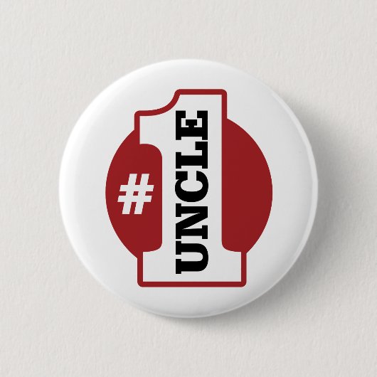 Nummer 1 oom ronde button 5,7 cm (Voorkant)