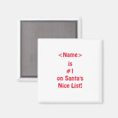 Nummer 1 op de Naughty List van Santa Magneet (Voorkant / Achterkant)