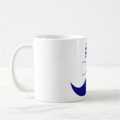 Nummer 1 Pap Blue Mustache - Nummer 1 Koffiemok (Links)