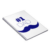 Nummer 1 Pap Blue Mustache - Nummer 1 Notitieboek (Rechterzijde)