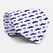 Nummer 1 Pap Blue Mustache - Nummer 1 Stropdas (Opgerold)