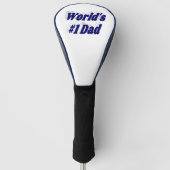 Nummer 1 Pap Fathers Dag donkerblauwe tekst Golf H Golfheadcover (Voorkant)