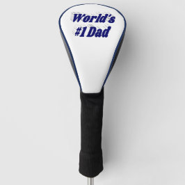 Nummer 1 Pap Fathers Dag donkerblauwe tekst Golf H Golfheadcover