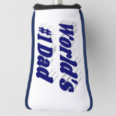 Nummer 1 Pap Fathers Dag donkerblauwe tekst Golf H Golfheadcover (Draai 90)