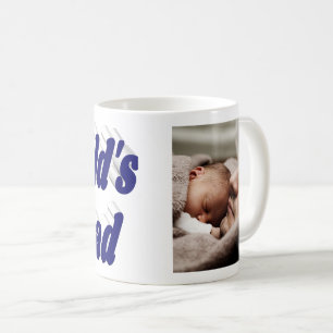 Nummer 1 Pap Fathers Dag foto donkerblauwe tekst C Koffiemok
