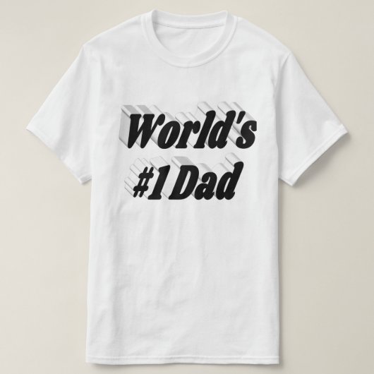 Nummer 1 Pap Fathers Day Black text T-Shirt (Design voorkant)