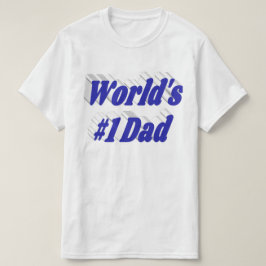 Nummer 1 Pap Fathers Day Blue text T-Shirt