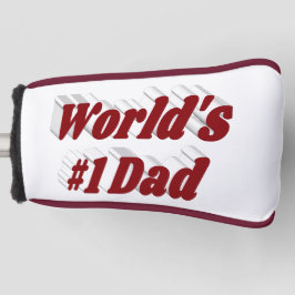 Nummer 1 Pap Fathers Day Burgundy text Golf Head Golfheadcover