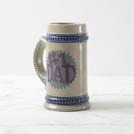 Nummer 1 Pap Ringer Beer Stein Bierpul (Voorkant links)
