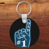 Nummer 1 Pap Sportband Hand bij de marine Sleutelhanger (Voorkant)