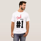 Nummer 1 Pap Vaderdag White T-shirt (Voorkant volledig)