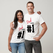 Nummer 1 Pap Vaderdag White T-shirt (Unisex)