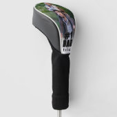 Nummer 1 PAPA door par Varsity Font Golfheadcover (Schuin)