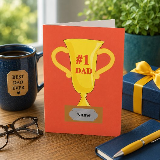 Nummer 1 Papa Gouden Trofee Kaart