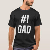 Nummer 1 Papa Nummer 1 Vaderdag T-shirt (Voorkant)