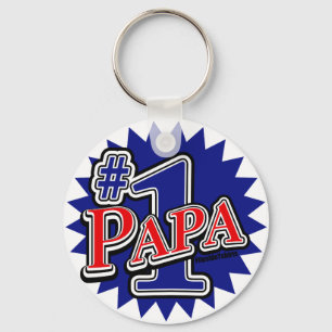 Nummer 1 Papa Sleutelhanger