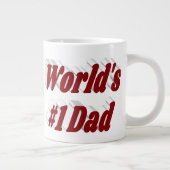 Nummer 1 Papa Vaders Dag bordeaux halve tekst Grote Koffiekop (Rechts)