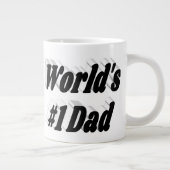 Nummer 1 Papa Vaders Dag zwart halve tekst Grote Koffiekop (Rechts)