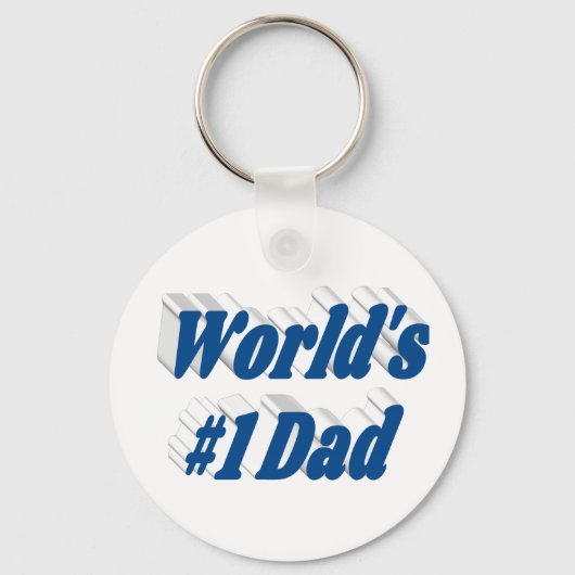 Nummer 1 Papa zee blauwe tekst Sleutelhanger (Voorkant)