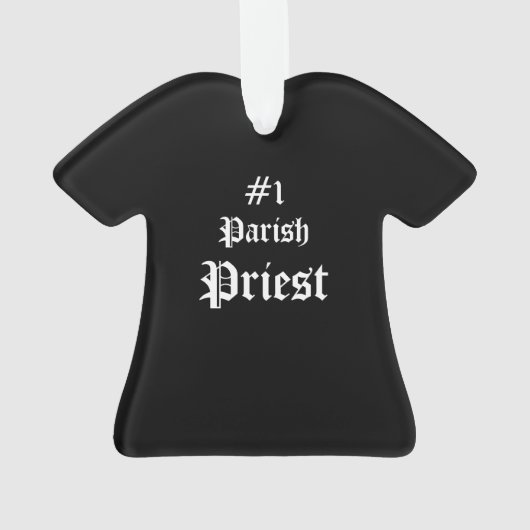 Nummer 1 Parish Priest Fun Vicar Ornament (achterkant)