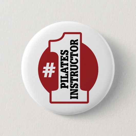 Nummer 1 pilootinstructeur ronde button 5,7 cm (Voorkant)