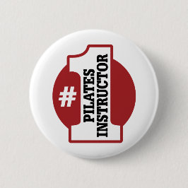 Nummer 1 pilootinstructeur ronde button 5,7 cm