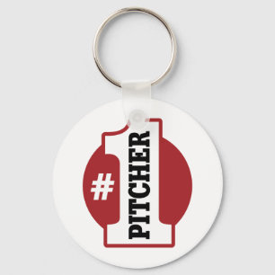 Nummer 1 Pitcher Sleutelhanger