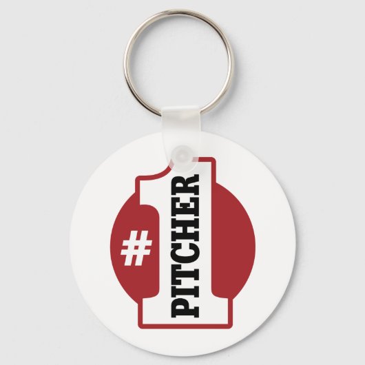 Nummer 1 Pitcher Sleutelhanger (Voorkant)
