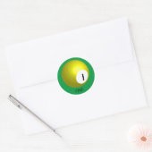 Nummer 1 Pool Ball Sticker (Envelop)