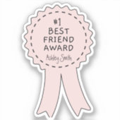Nummer 1 prijs voor beste vriend - aangepaste naam sticker (Voorkant)