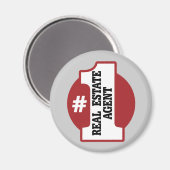 Nummer 1 Real Estate Agent Magneet (Voorkant / Achterkant)