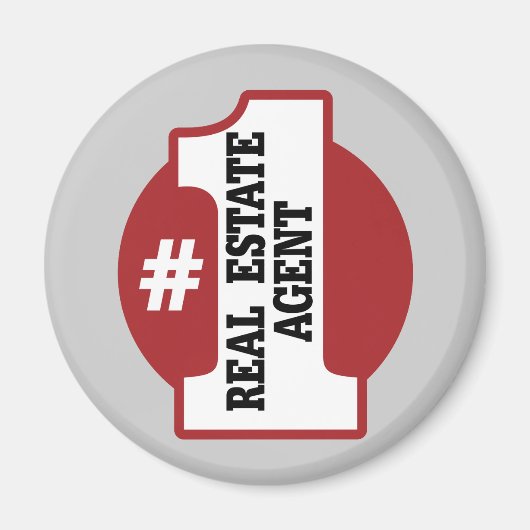 Nummer 1 Real Estate Agent Magneet (Voorkant)