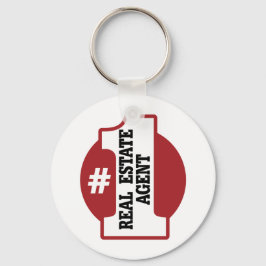 Nummer 1 Real Estate Agent Sleutelhanger