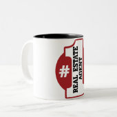 Nummer 1 Real Estate Agent Tweekleurige Koffiemok (Voorkant links)