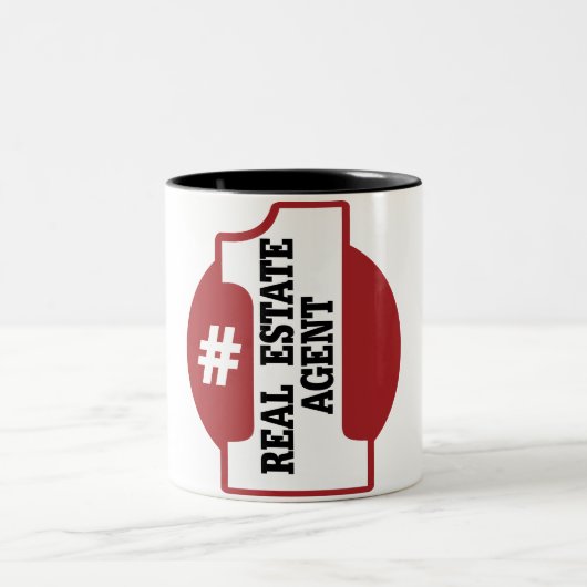 Nummer 1 Real Estate Agent Tweekleurige Koffiemok (Center)