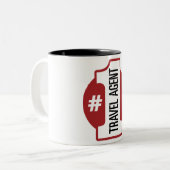 Nummer 1 reisagent tweekleurige koffiemok (Voorkant links)