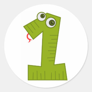 Nummer 1 ronde sticker