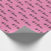 Nummer 1 Roze omlooppapier Cadeaupapier (Hoek)