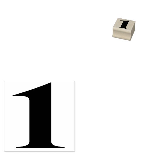 Nummer 1 Rubber Art Stempel (Gestempeld)