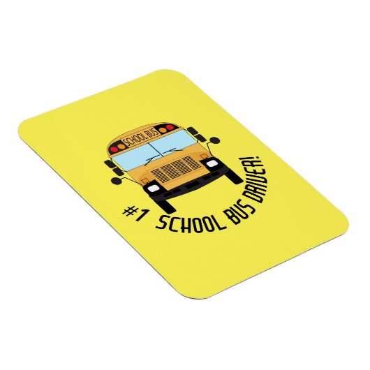 Nummer 1 schoolbusbestuurdersflaun magneet (Rechterzijde)