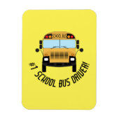 Nummer 1 schoolbusbestuurdersflaun magneet (Verticaal)