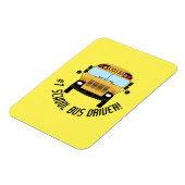Nummer 1 schoolbusbestuurdersflaun magneet (Linkerzijde)