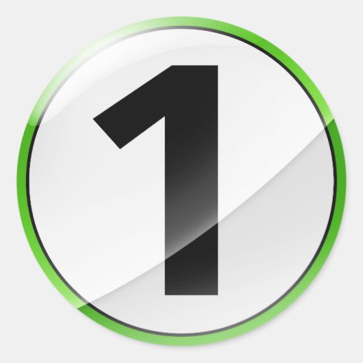 Nummer 1 sticker (Voorkant)